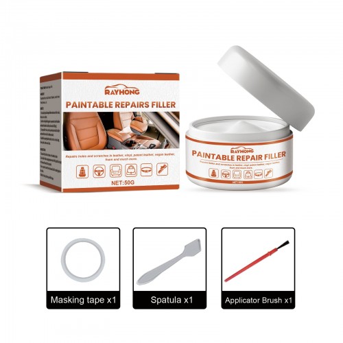 Rayhong Paintable Repairs Filler Faux Leather/Genuine Leather Scratch Remover 50g